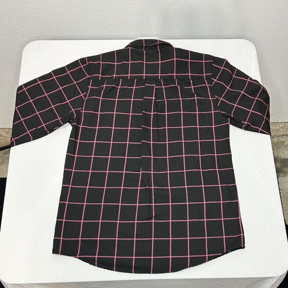 DIXXON FLANNEL COMPANY “HOPE” black and pink plaid flannel - Picture 6 of 7